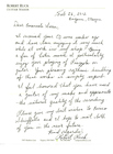 Letter from Robert Ruck